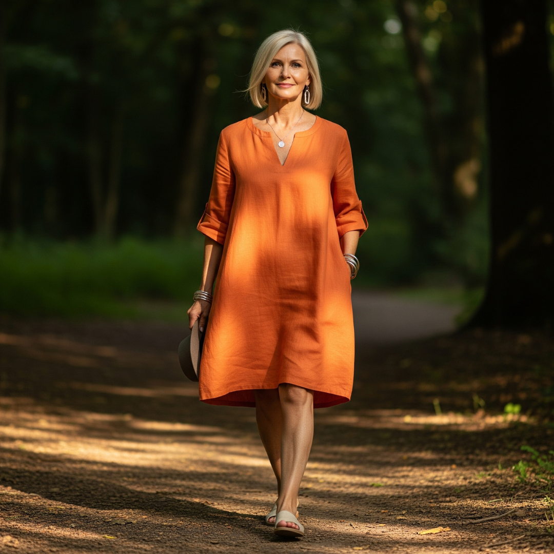 JEANNETE I TRENDIGES V-AUSSCHNITT-KLEID