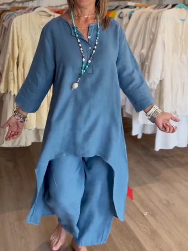 HERLIND I BEQUEMES SET AUS BLUSE UND HOSE