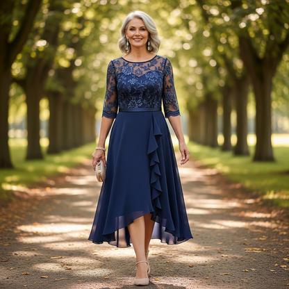 VIVIANNE I LUXURIÖSES CHIFFON-MIDIKLEID