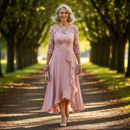 VIVIANNE I LUXURIÖSES CHIFFON-MIDIKLEID