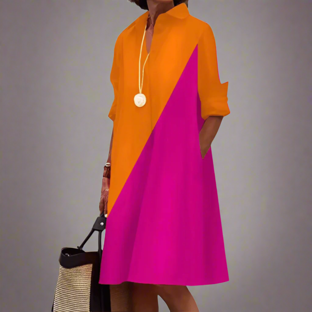 SANDRINE I LÄSSIGES KRAGENKLEID