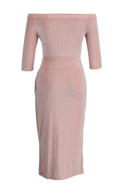 Amani - Hüfttuch mit Schlitzkragen Maxikleid