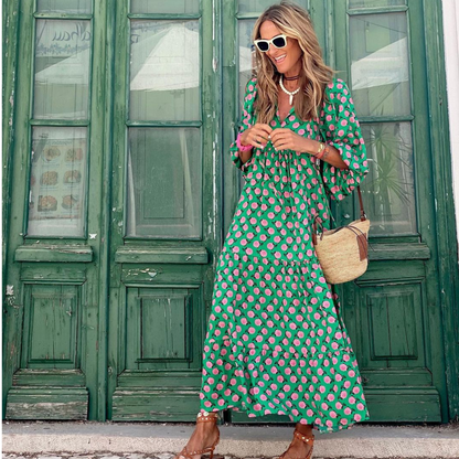 MABEL I LUFTIGES MAXIKLEID MIT GEOMETRISCHEM PRINT