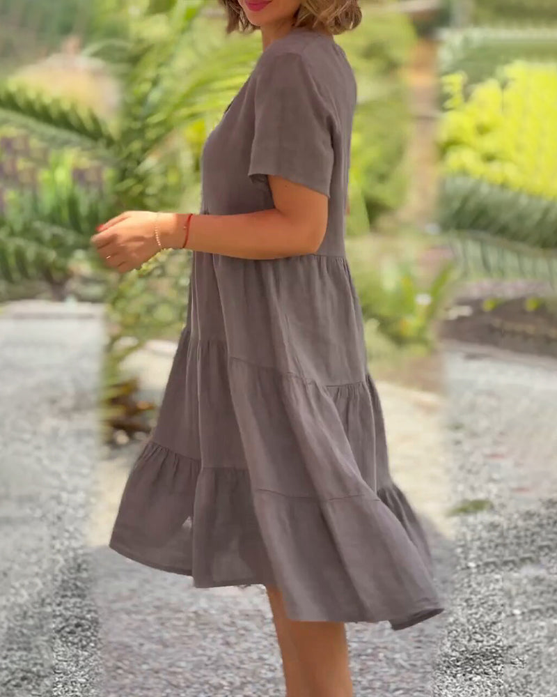 Elodie – Leinen-Cotton Kleid