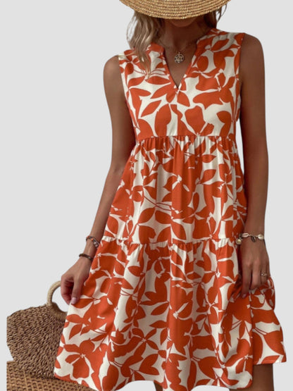 SERAPHINE I ÄRMELLOSES GEBLÜMTES KLEID