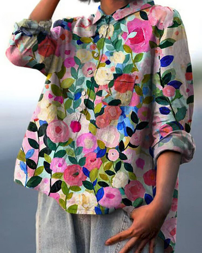 Vivienne | Vintage Floral Blouse