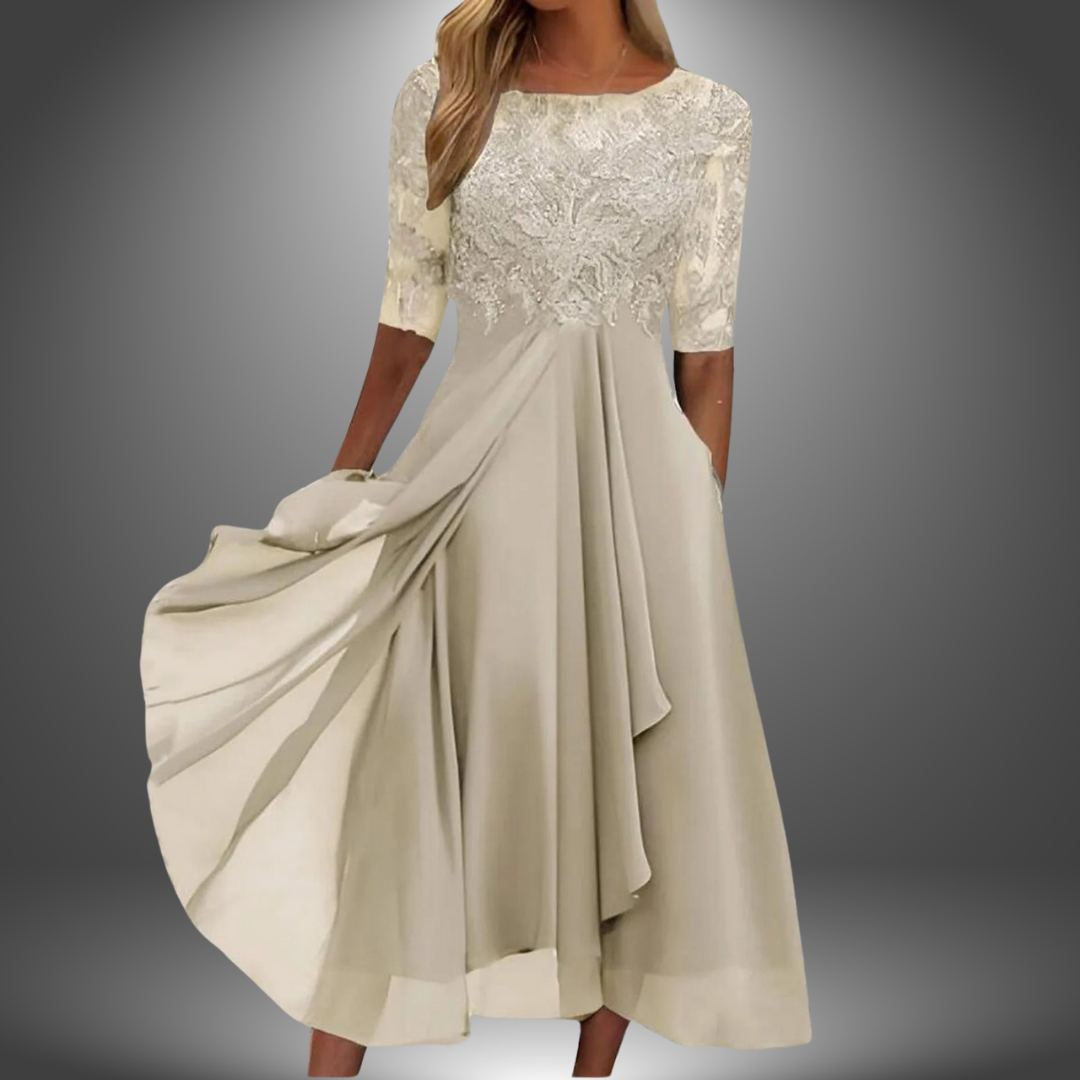 Alisa | Elegantes, handgefertigtes Spitzenkleid