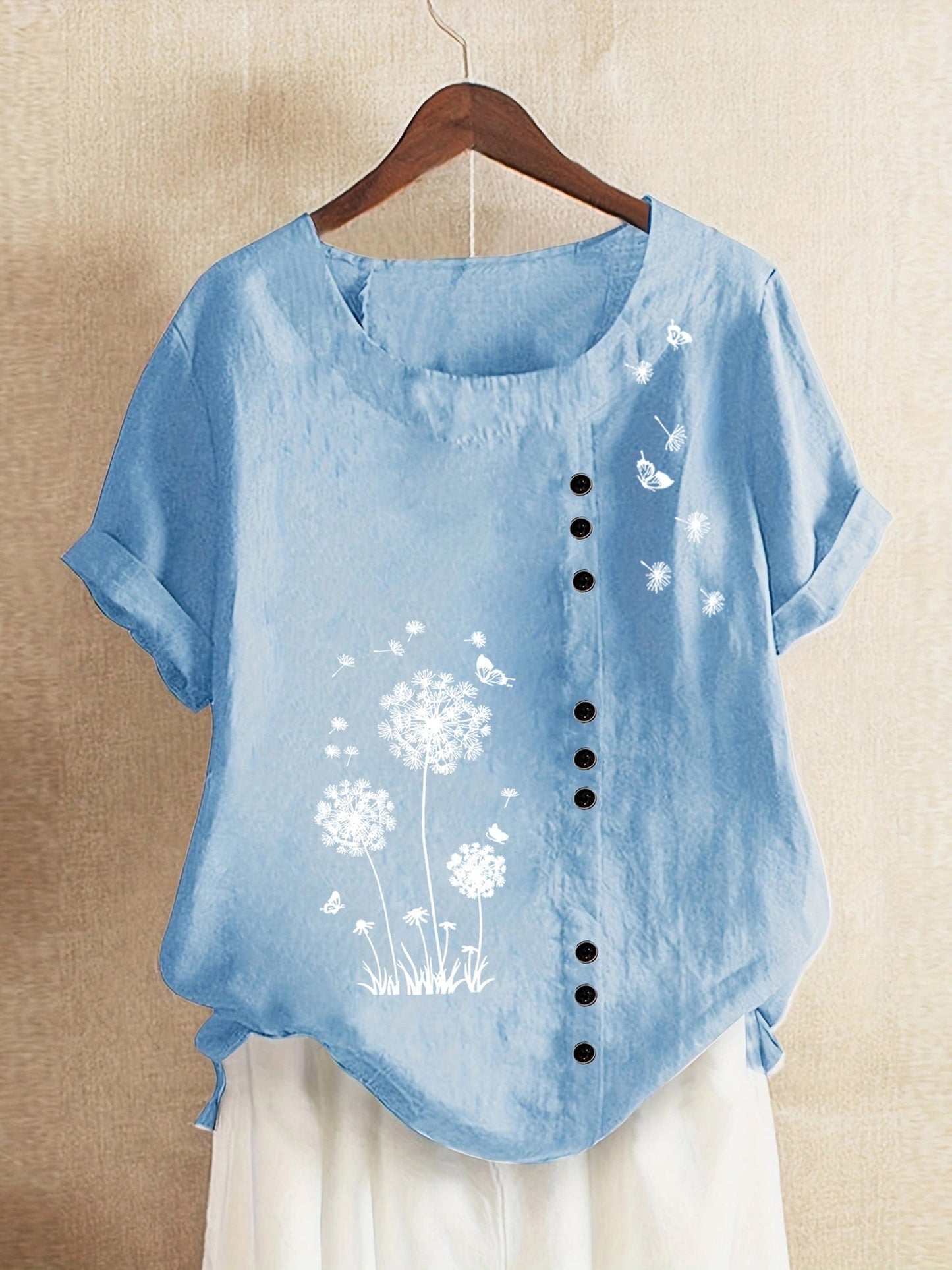 HERMIONE I RETRO-BLUMENBLUSE