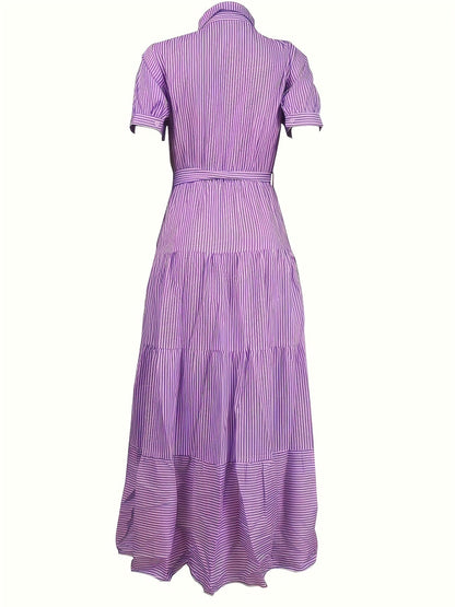 BRIONY I GESTREIFTES HEMDKLEID MIT GÜRTEL