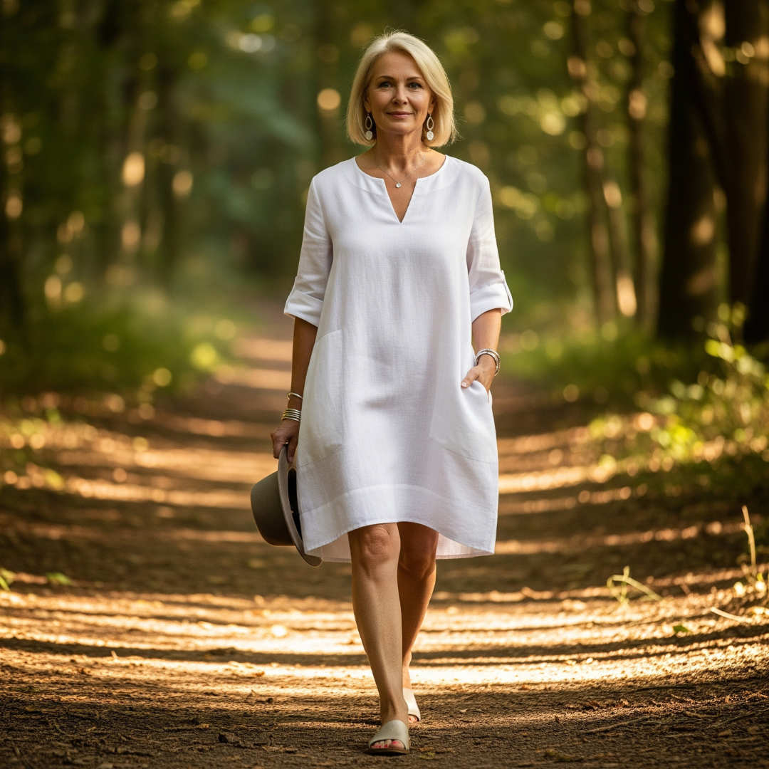 JEANNETE I TRENDIGES V-AUSSCHNITT-KLEID