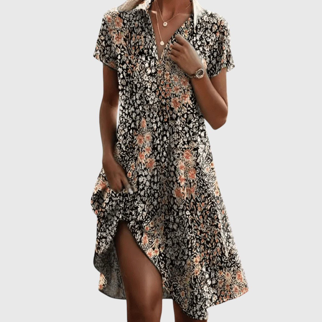 GERALDINE I KLEID MIT ETHNISCHEN MUSTERN