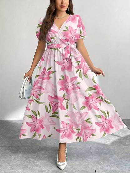 THEODEHILDE I GEBLÜMTEM MAXIKLEID