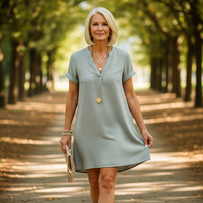 ETHELINA I MINIKLEID MIT V-AUSSCHNITT