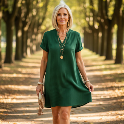 ETHELINA I MINIKLEID MIT V-AUSSCHNITT