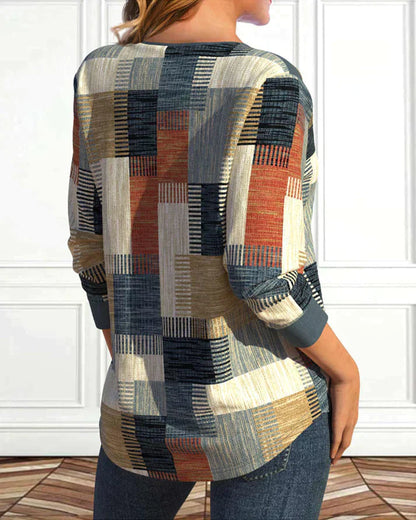 Nora | Geometric Print Top