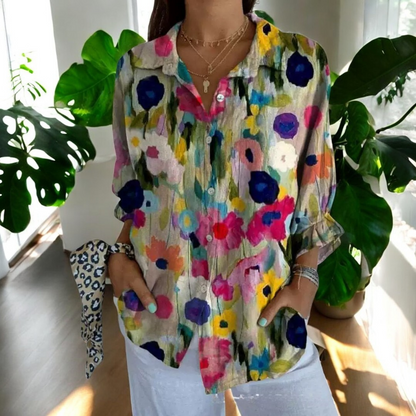 SIDONIA I VINTAGE-LANGARM-BLUSE