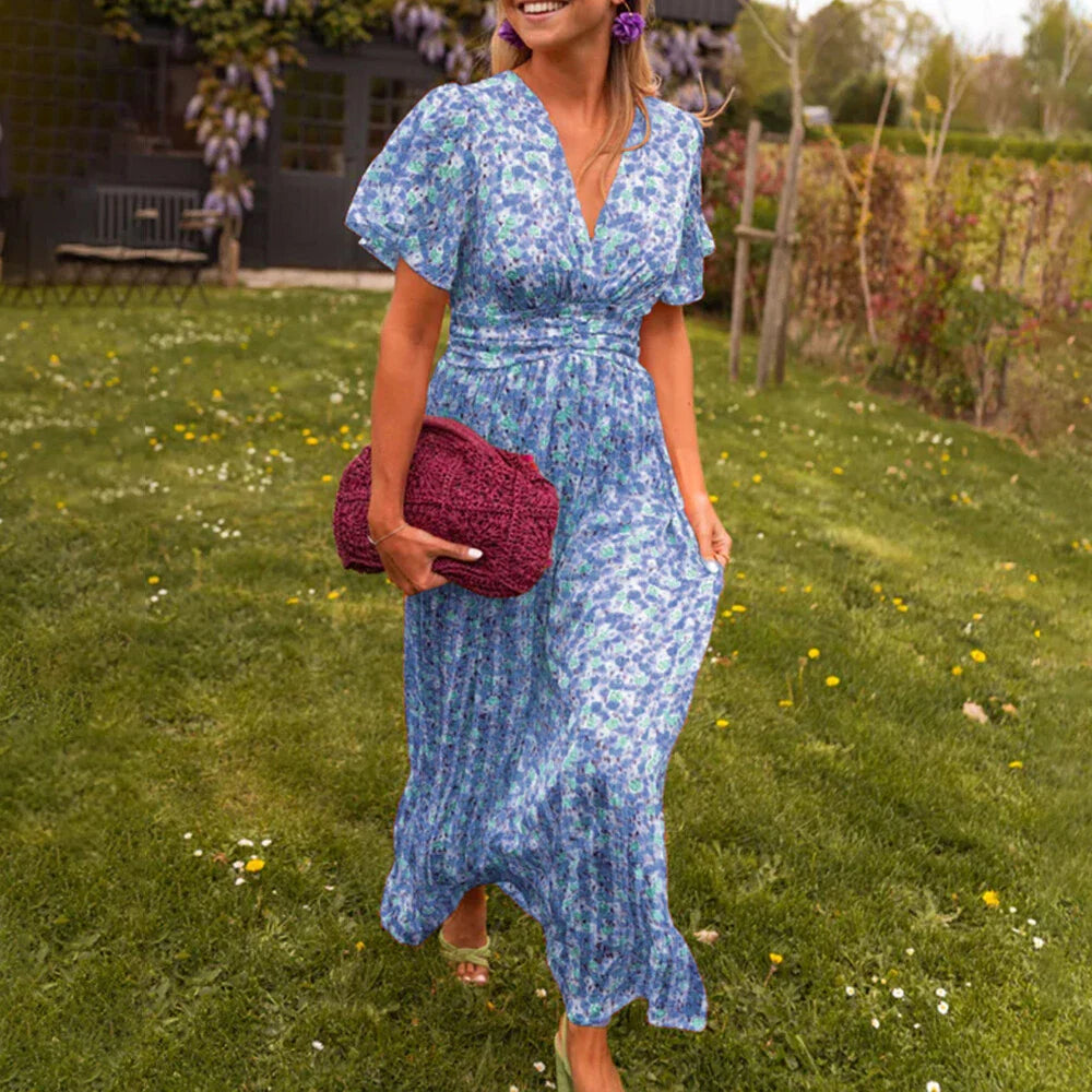 MERLE I BLUMIGES MAXIKLEID