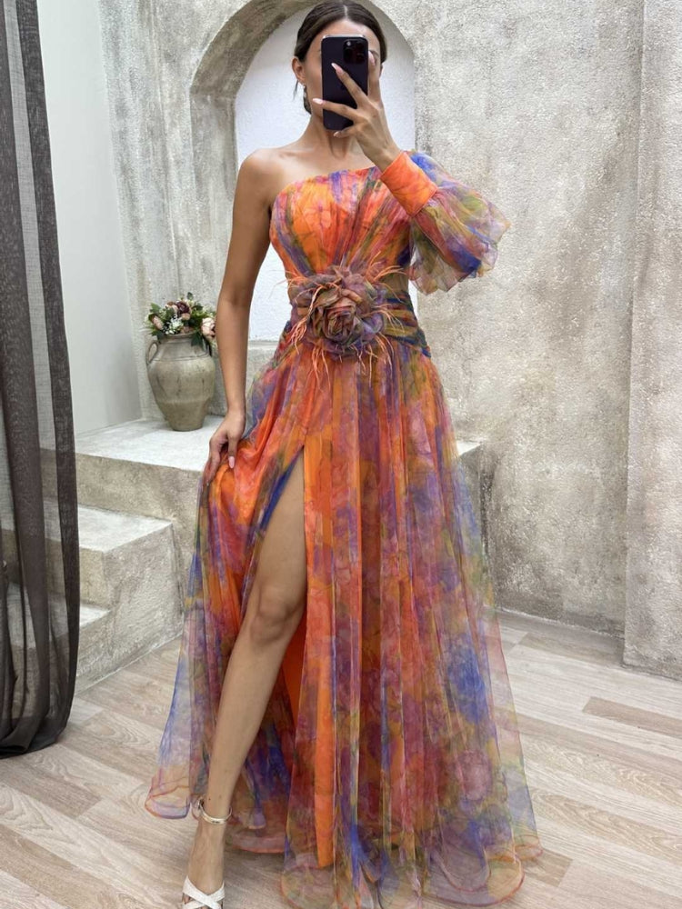 KAYLA™ - Maxikleid mit floralen Motiven und einem Schulterträger