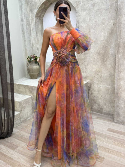 KAYLA™ - Maxikleid mit floralen Motiven und einem Schulterträger