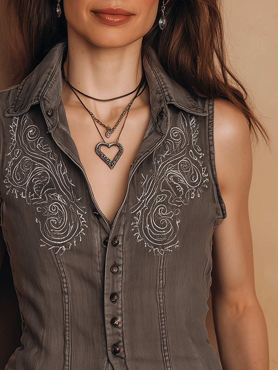 INES I VINTAGE WESTERN DENIM-WESTE