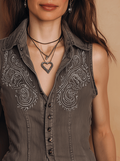 INES I VINTAGE WESTERN DENIM-WESTE