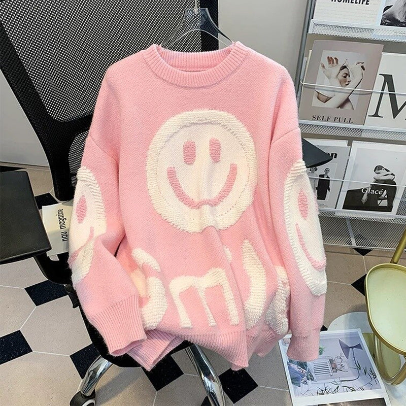 Sylvana™ – Großer Smiley Pullover für Damen