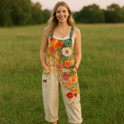 YLVIE I VINTAGE BEDRUCKTER JUMPSUIT