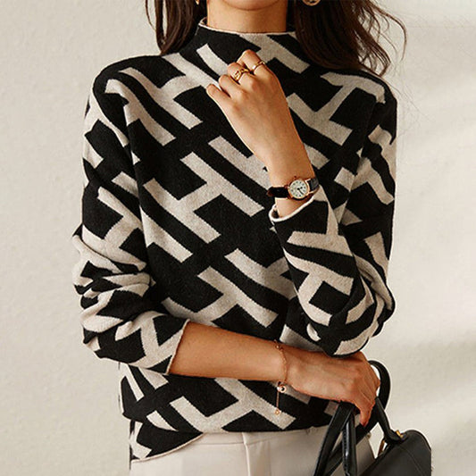NATASCHA I BEDRUCKTER PULLOVER