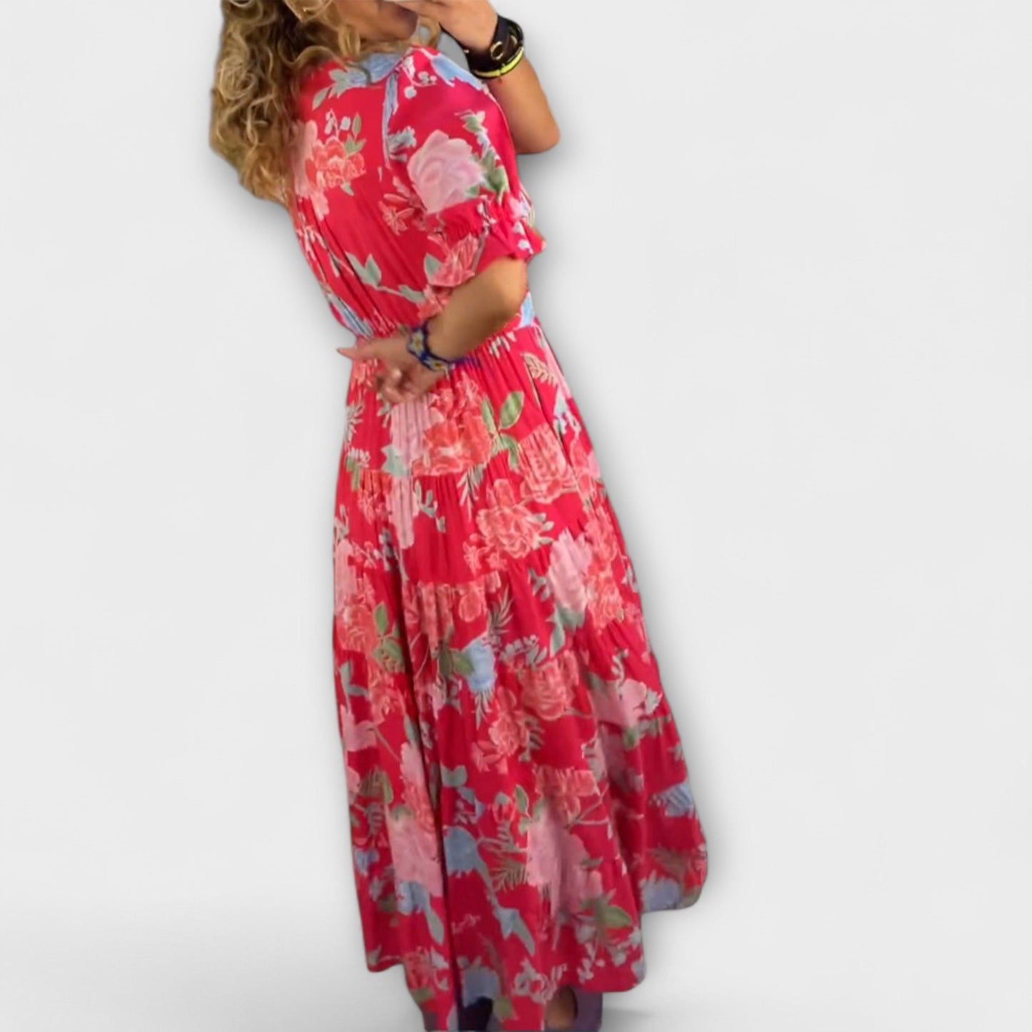 CATRISA I ELEGANTES MAXIKLEID MIT V-AUSSCHNITT