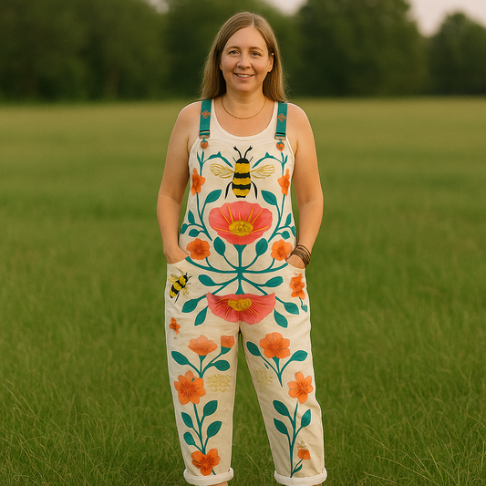 GUDRUN I VINTAGE BEDRUCKTER JUMPSUIT