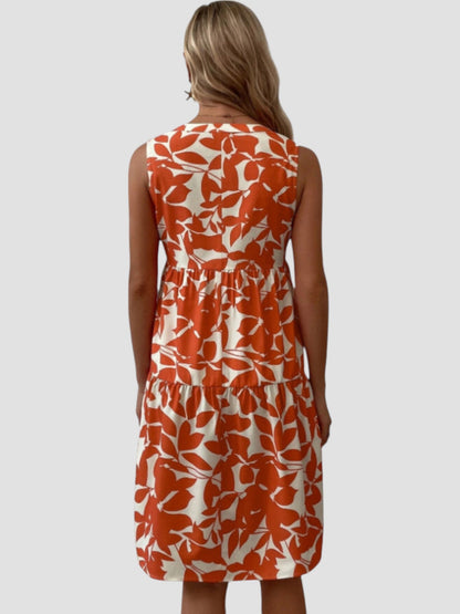 SERAPHINE I ÄRMELLOSES GEBLÜMTES KLEID