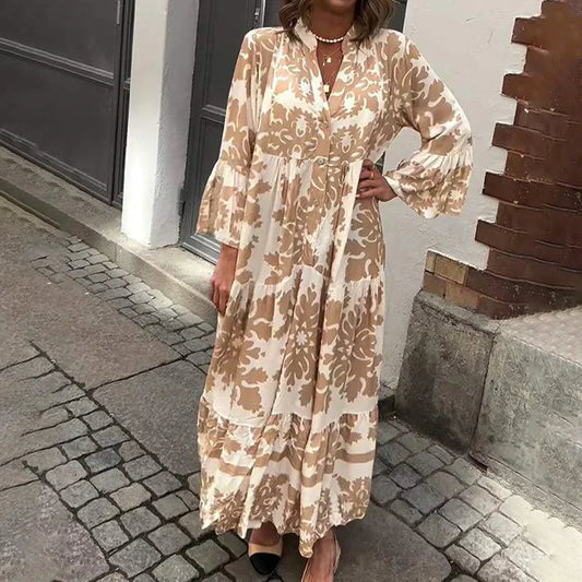 AVIELLE I BEDRUCKTES BOHO-MAXIKLEID