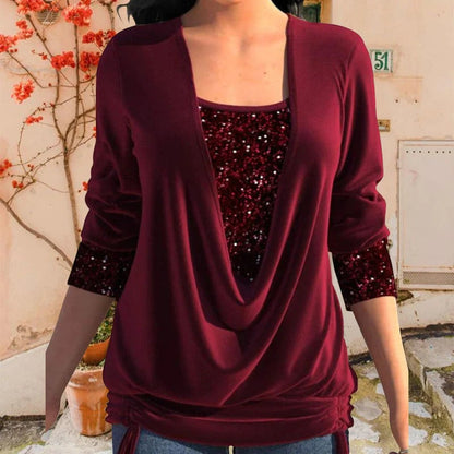 Elena | Elegant Sequin Blouse