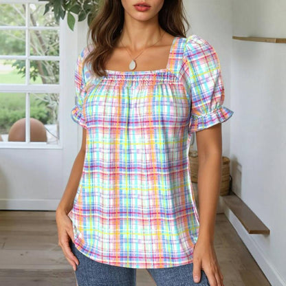 Bunte Karierte Bluse