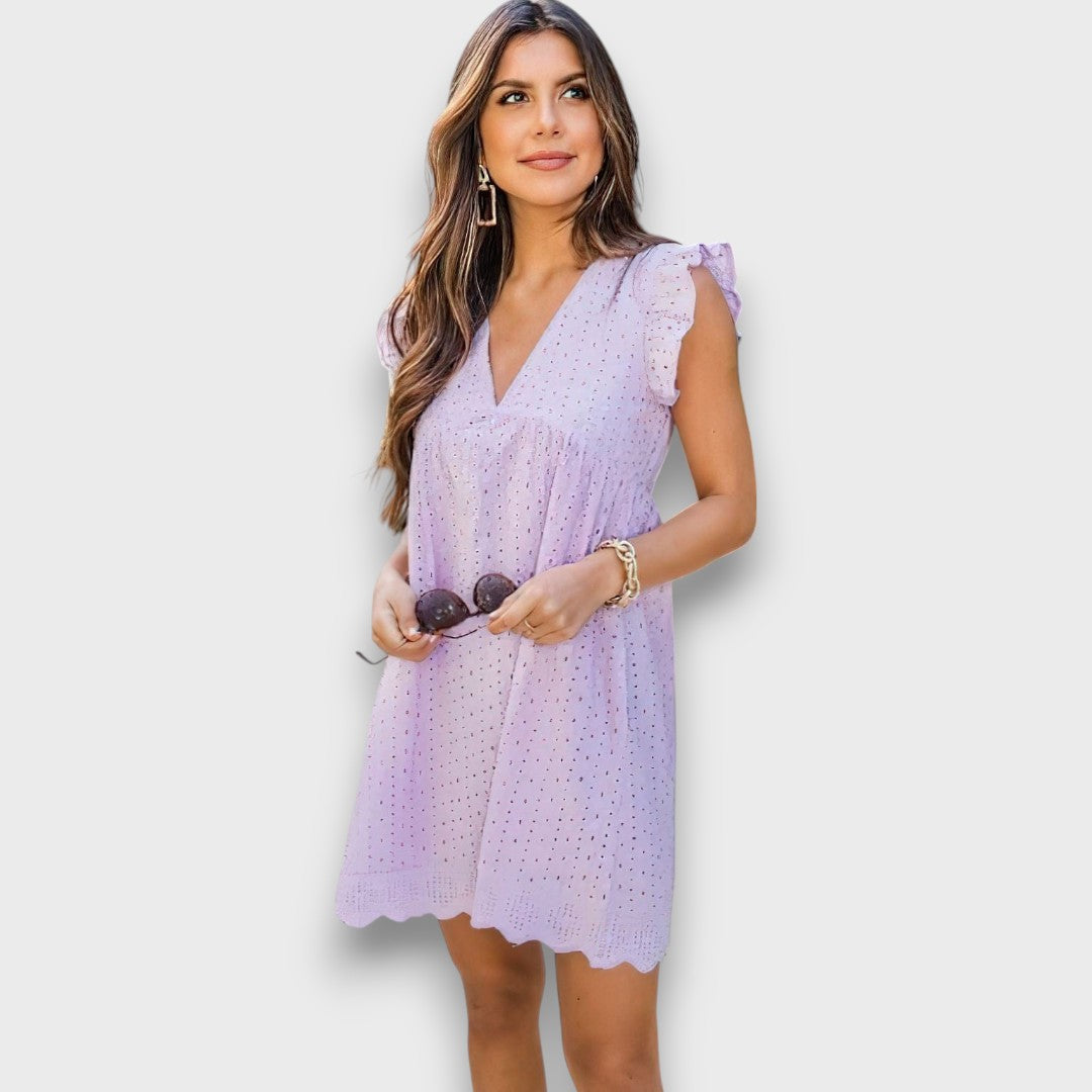 Dareva – Feminines Kleid mit Lochspitze