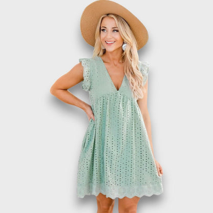 Dareva – Feminines Kleid mit Lochspitze