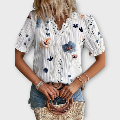 ANNETTE I MODISCHE BLUSE MIT V-AUSSCHNITT