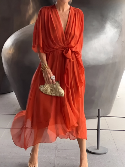 Zari - Langes elegantes Sommerkleid