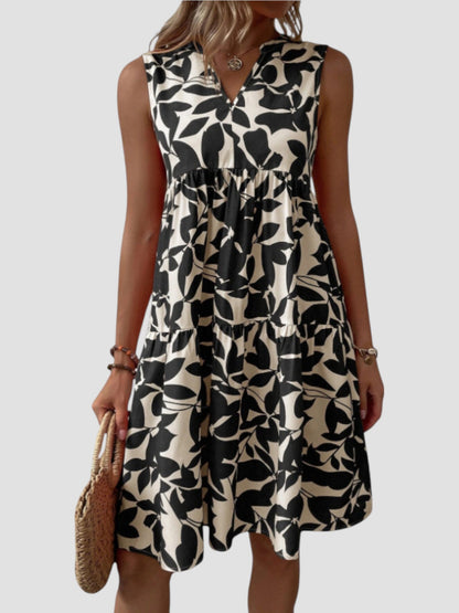 SERAPHINE I ÄRMELLOSES GEBLÜMTES KLEID