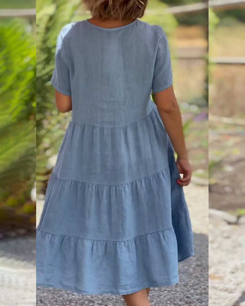 Elodie – Leinen-Cotton Kleid