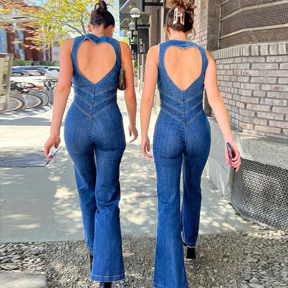 FRAUENLOB I KLASSISCHER DENIM-JUMPSUIT