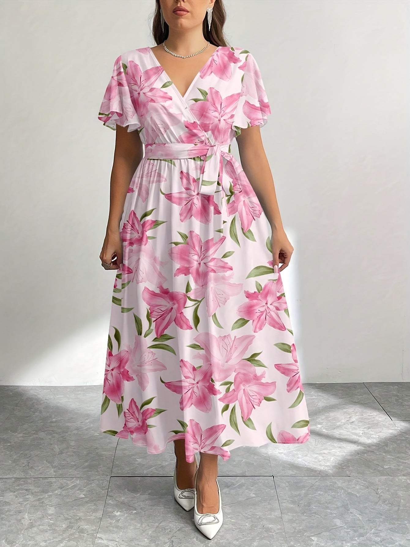 THEODEHILDE I GEBLÜMTEM MAXIKLEID