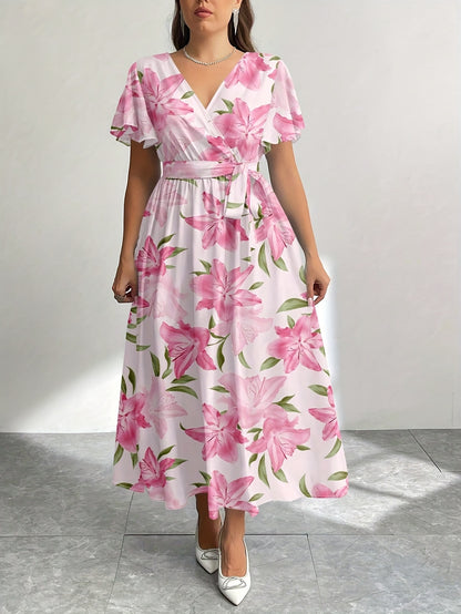 THEODEHILDE I GEBLÜMTEM MAXIKLEID