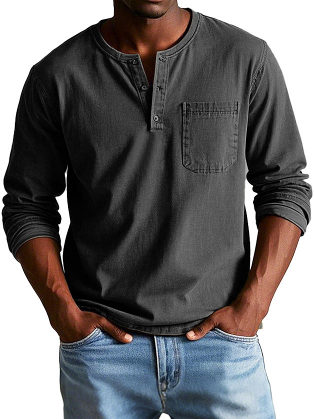 ROLAND I LÄSSIGES HENLEY-LANGARMSHIRT