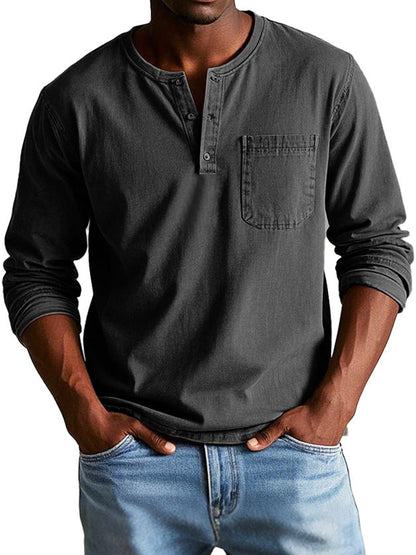 ROLAND I LÄSSIGES HENLEY-LANGARMSHIRT