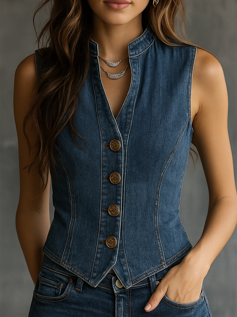 THERESIA I VINTAGE DENIM-WESTE