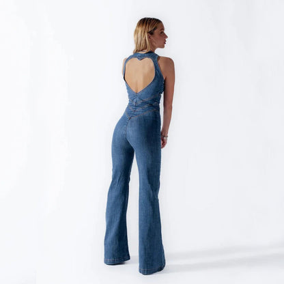 FRAUENLOB I KLASSISCHER DENIM-JUMPSUIT
