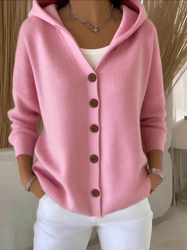 MIRA I STILVOLLE STRICKJACKE MIT KAPUZE