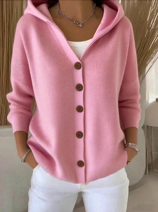 MIRA I STILVOLLE STRICKJACKE MIT KAPUZE