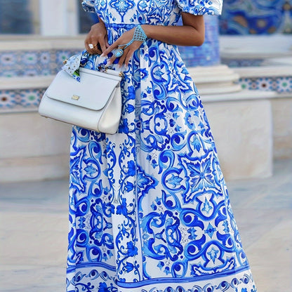 XANTHIS I SCHULTERFREIES BEDRUCKTES KLEID